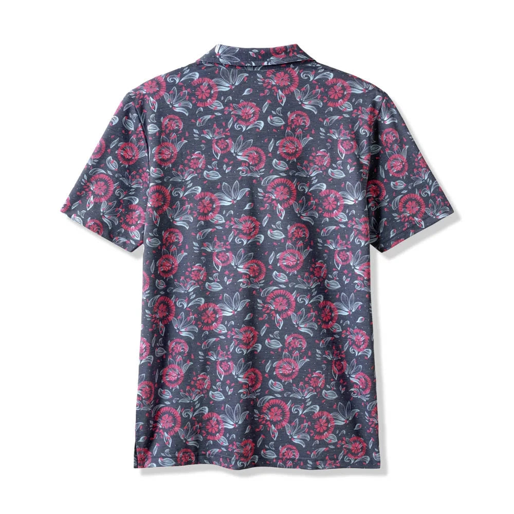 TravisMathew Flourish Golf Polo Shirt TRAVISMATHEW POLO SHIRT Travismathews