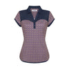 Penguin Cap Sleeve Printed Golf Polo Shirt PENGUIN LADIES POLOS Penguin