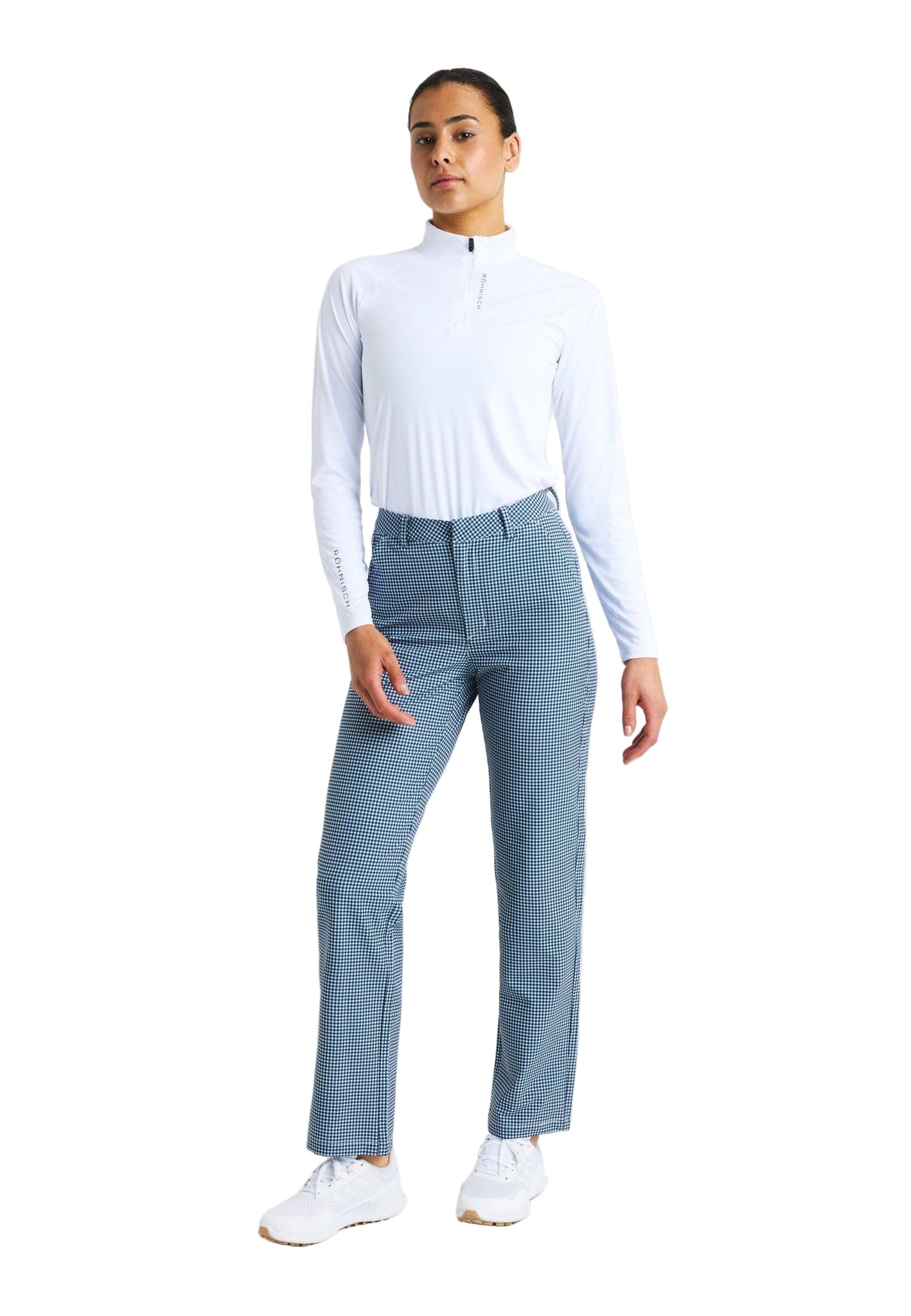 Rohnisch Fairway Brushed Minicheck Golf Trousers ROHNISCH LADIES SHORTS Rohnisch