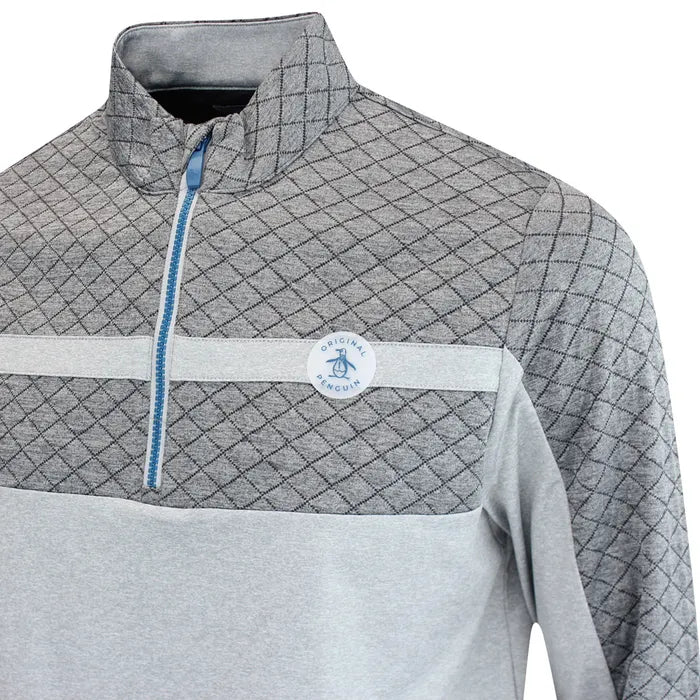 Penguin 1/4 Zip Mixed Media Heritage Golf Mid Layer ***PRE-ORDER NOW*** PENGUIN MID LAYERS Penguin