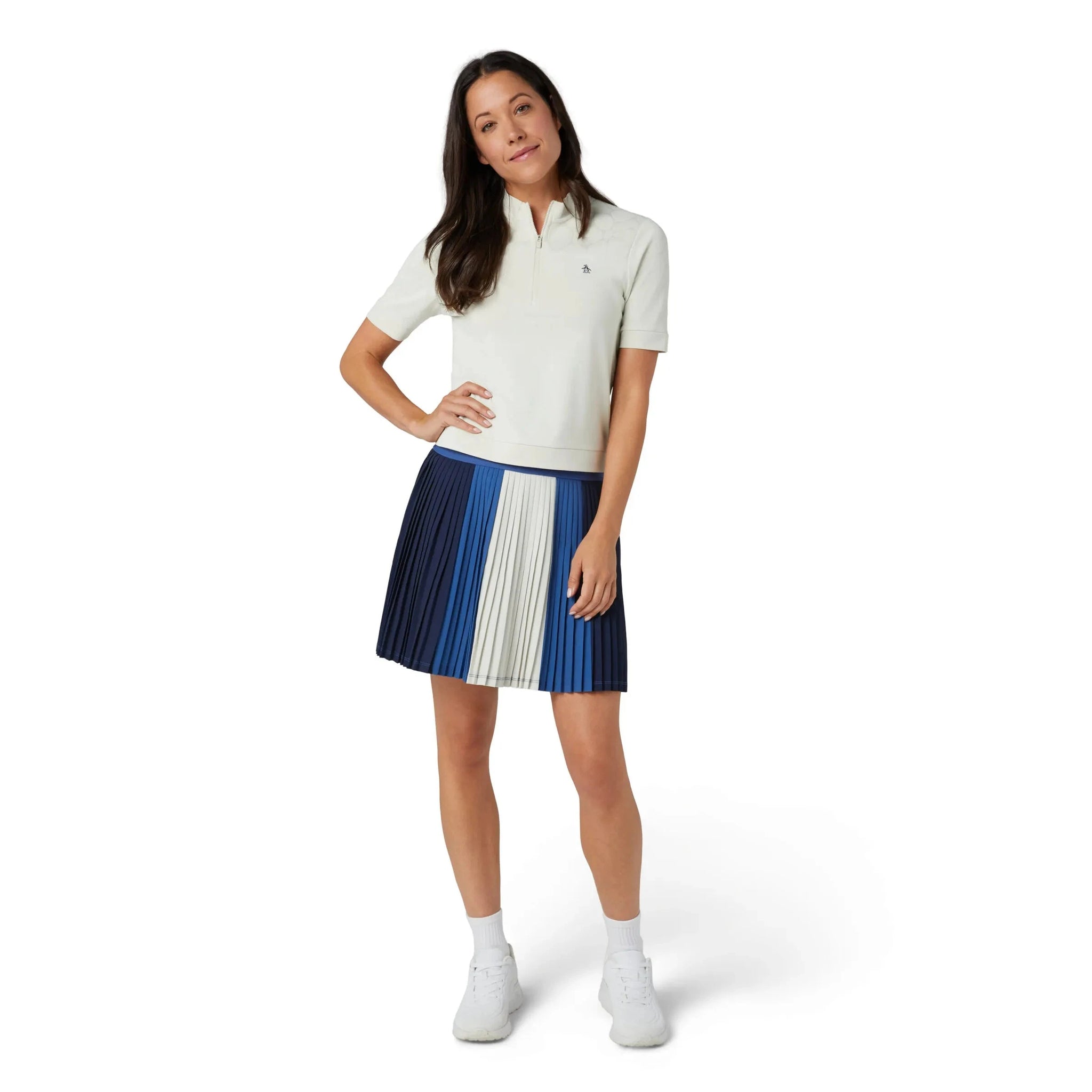 Penguin Laser Cut Floral Halbarm Golf Polo Shirt PENGUIN LADIES POLOS Penguin