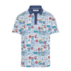 Penguin Pete Stamp Roadmap Halbarm Golf Polo Shirt PENGUIN POLO SHIRTS Penguin
