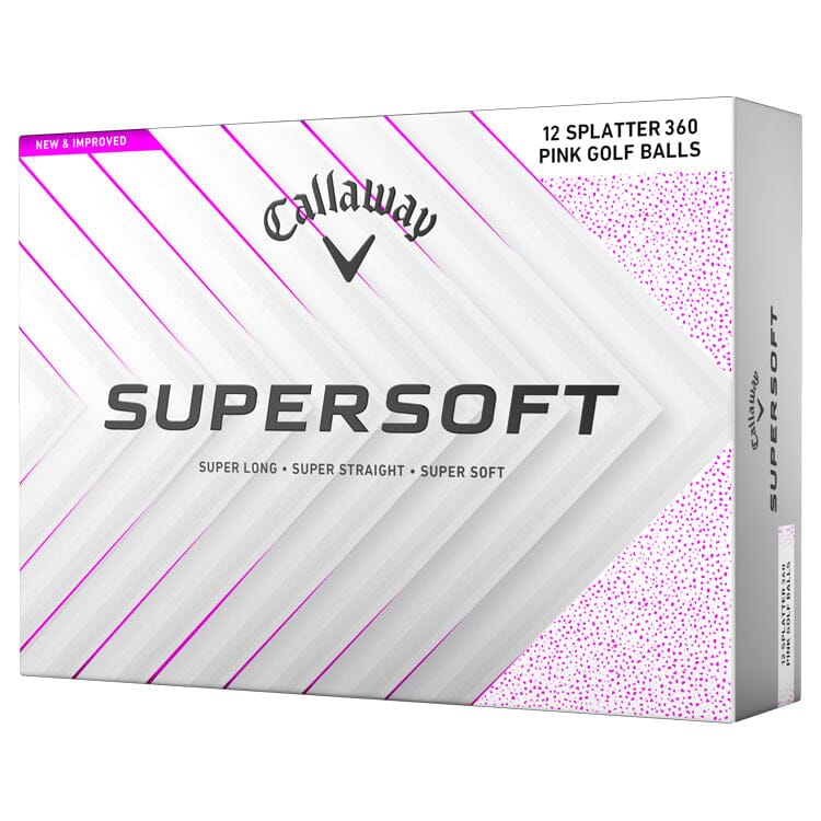 Callaway Supersoft Pink Splatter Golf Balls 12Pk CALLAWAY BALLS Callaway
