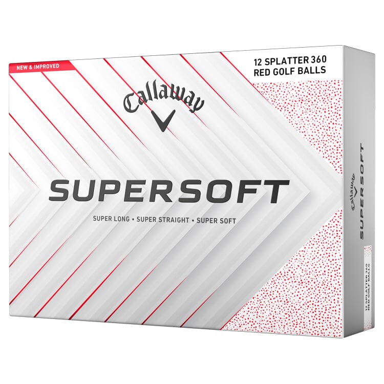 Callaway Supersoft Red Splatter Golf Balls 12Pk CALLAWAY BALLS Callaway