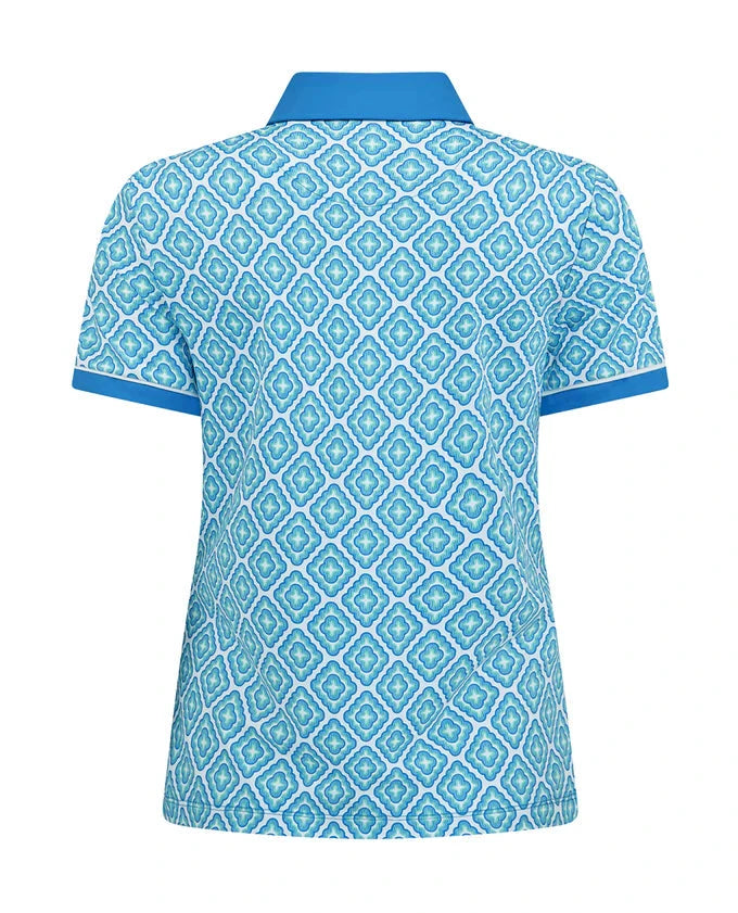 Penguin Cap Sleeve Printed Golf Polo Shirt PENGUIN LADIES POLOS Penguin