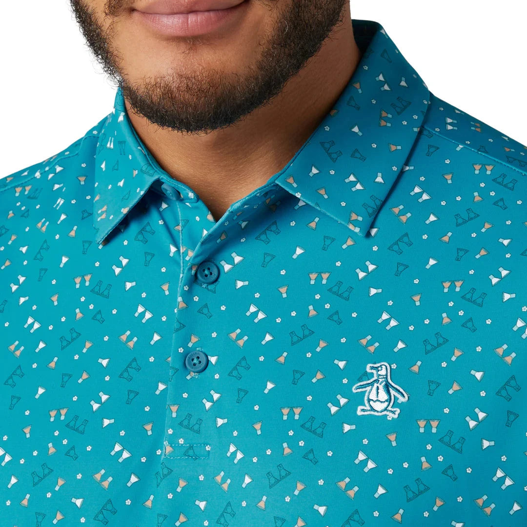 Penguin 19th Hole Sake-Tini Golf Polo Shirt PENGUIN POLO SHIRTS Penguin