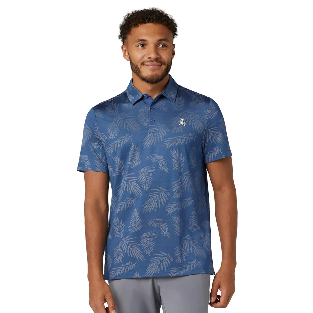 Penguin Botanical Jacquard Golf Polo Shirt PENGUIN POLO SHIRTS Penguin