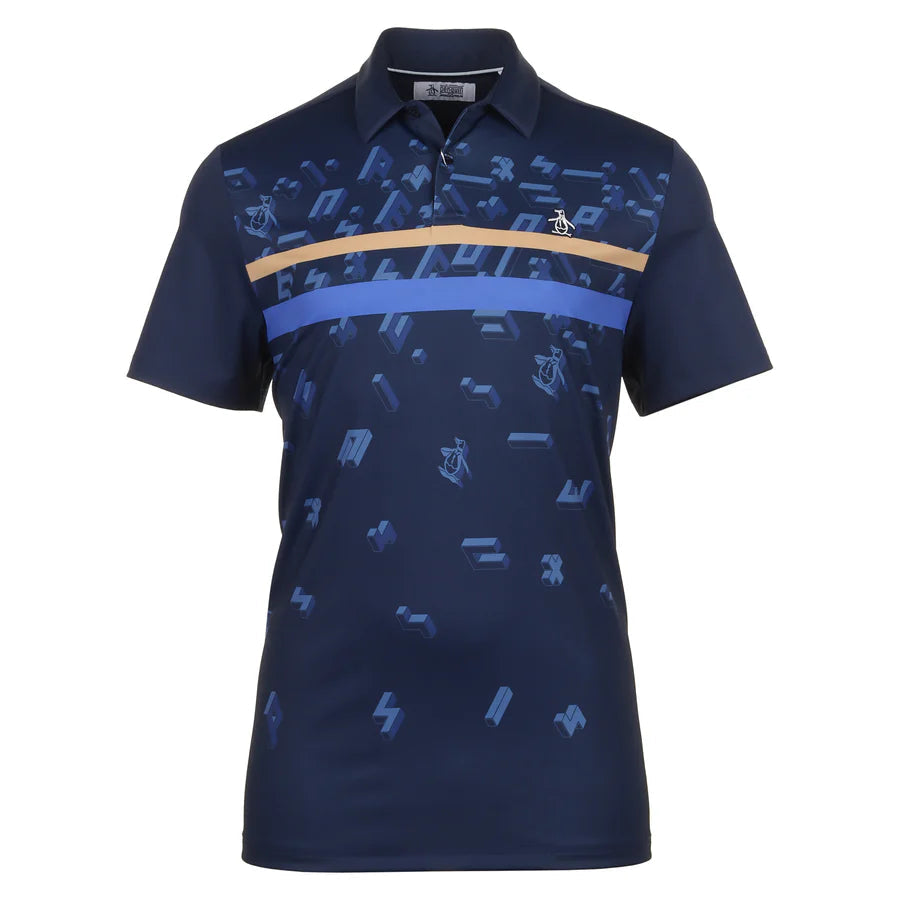 Penguin Got Game Stripe Golf Polo Shirt PENGUIN POLO SHIRTS Penguin