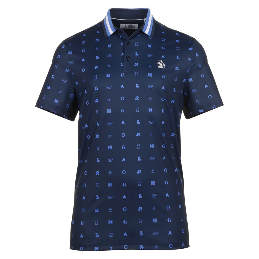 Penguin Original All Over Pete Print Golf Polo Shirt PENGUIN POLO SHIRTS Penguin