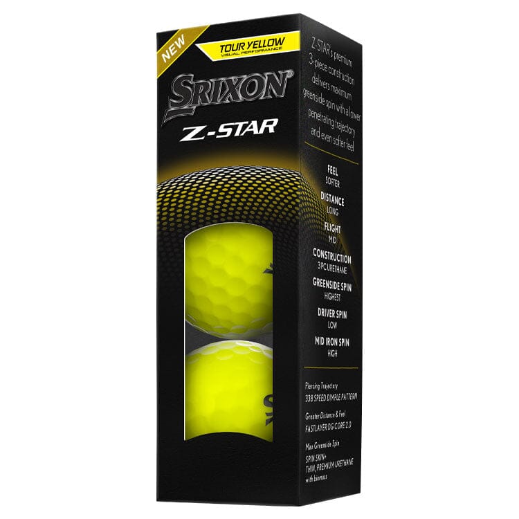 Srixon Z Star Yellow Golf Balls 12Pk SRIXON BALLS Srixon