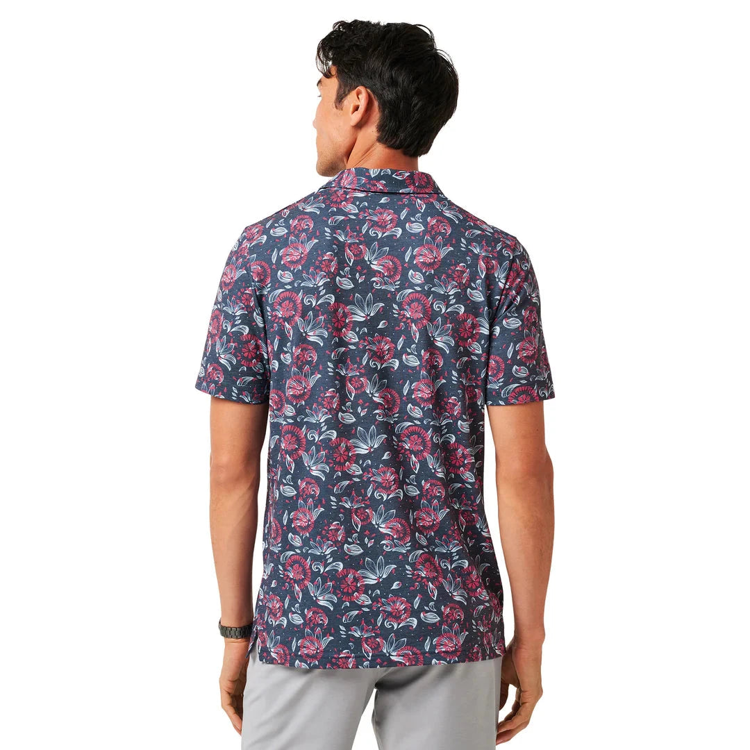 TravisMathew Flourish Golf Polo Shirt TRAVISMATHEW POLO SHIRT Travismathews