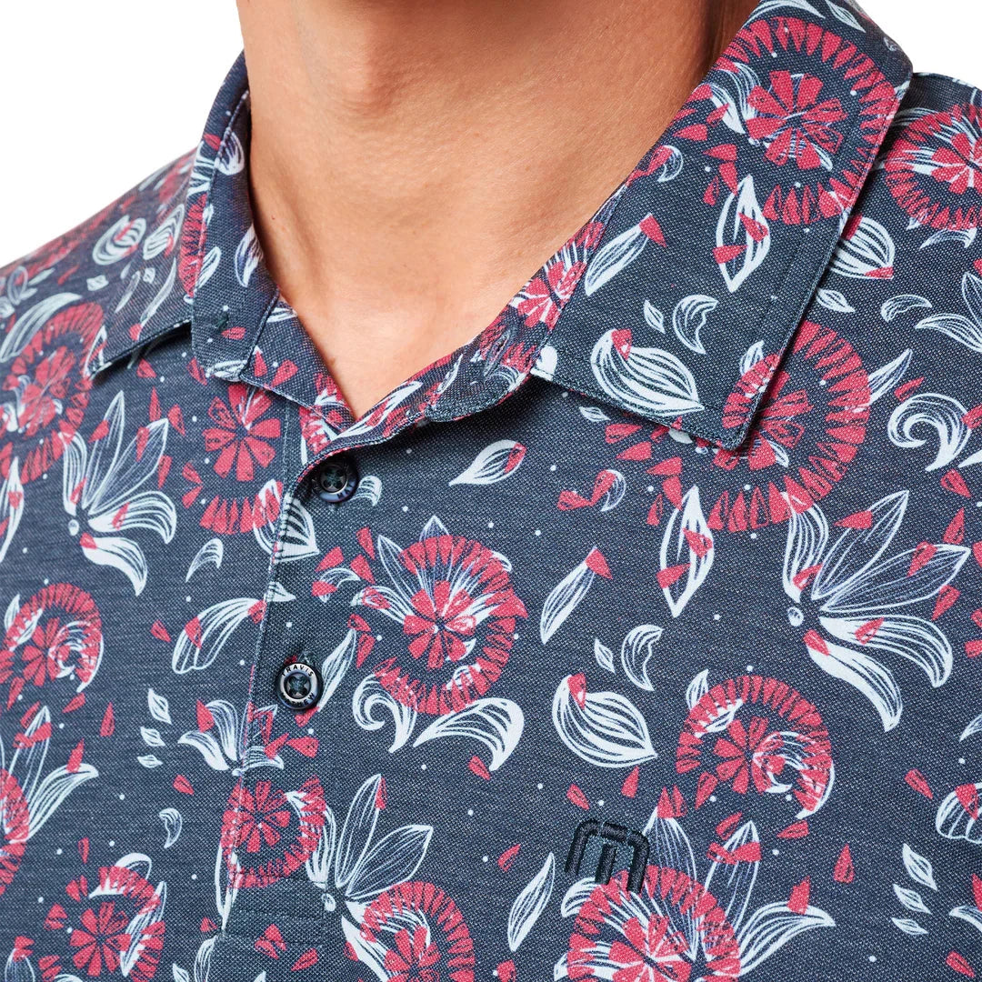 TravisMathew Flourish Golf Polo Shirt TRAVISMATHEW POLO SHIRT Travismathews