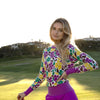 Penguin Printed Floral Golf Sweater ***PRE-ORDER NOW PENGUIN LADIES SWEATERS Penguin