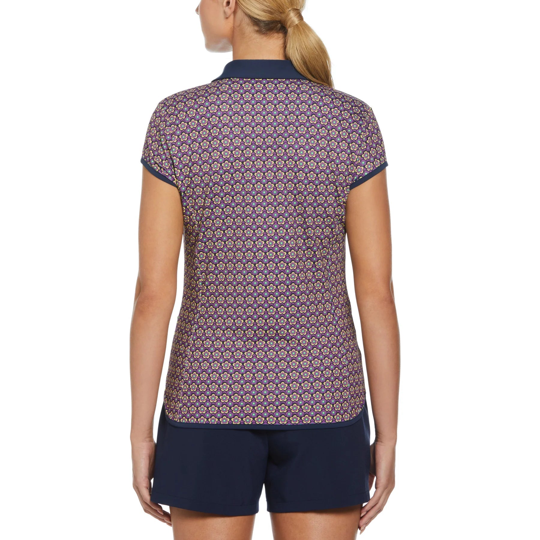 Penguin Cap Sleeve Printed Golf Polo Shirt PENGUIN LADIES POLOS Penguin