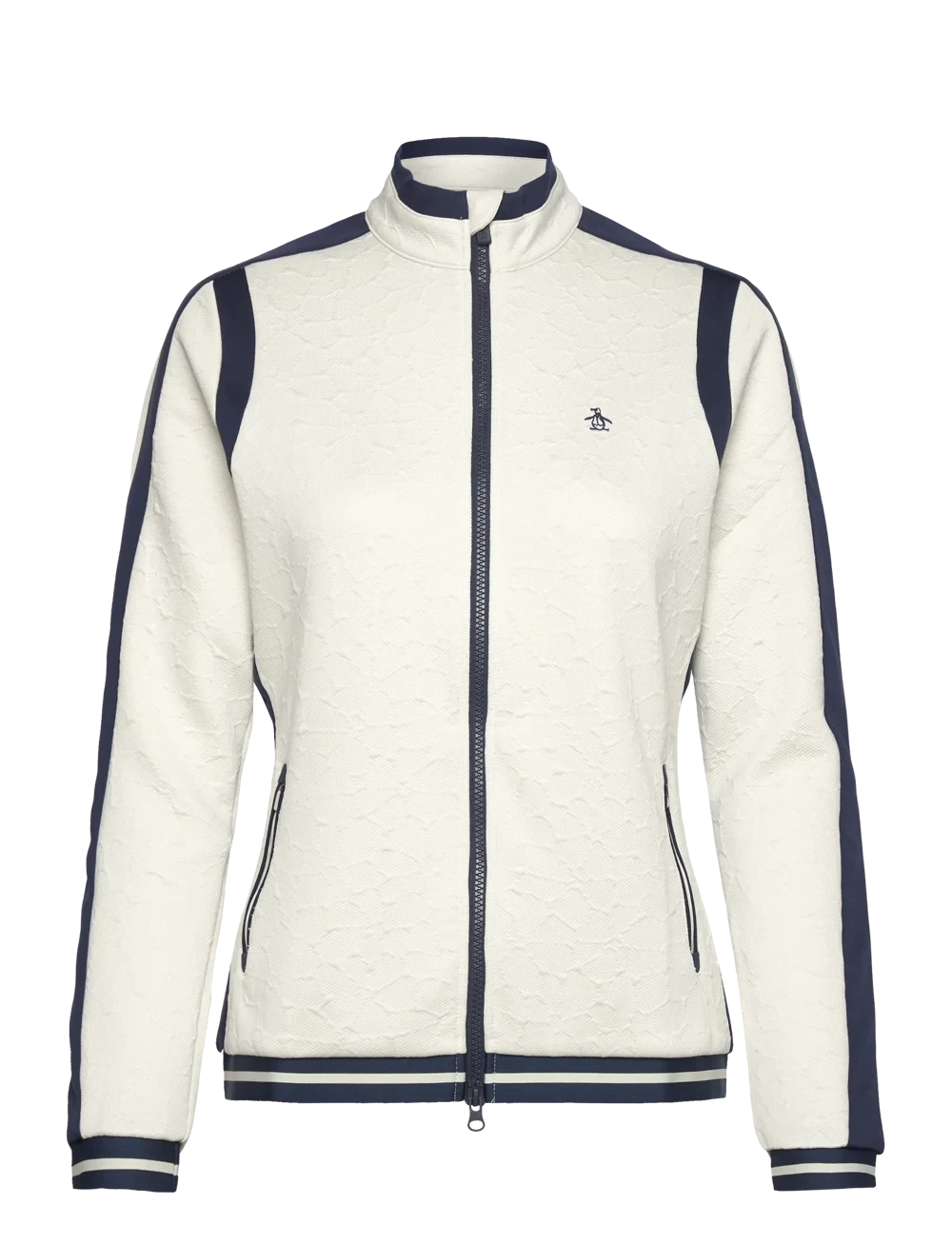 Penguin Knit Embossed Floral Colourblock Golf Jacket PENGUIN LADIES JACKETS Penguin