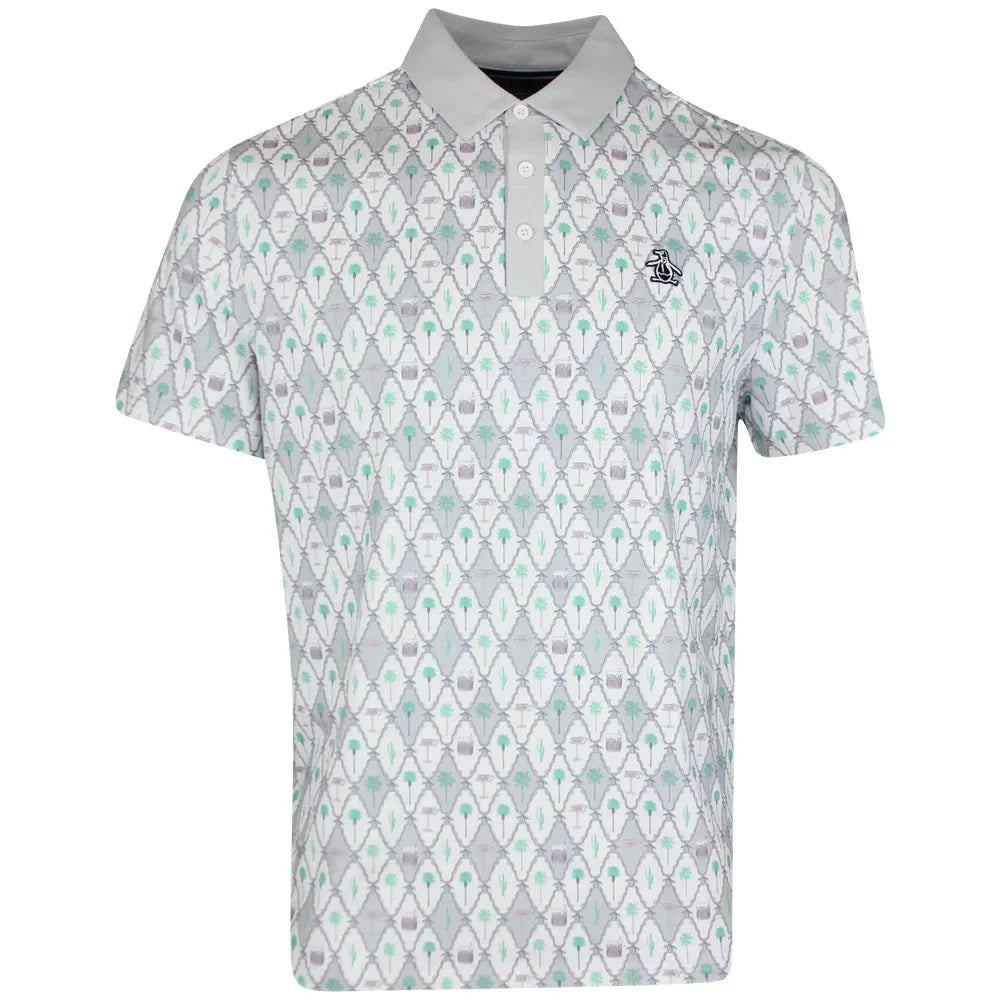 Penguin Lattice Cocktail Golf Polo Shirt PENGUIN POLO SHIRTS Penguin