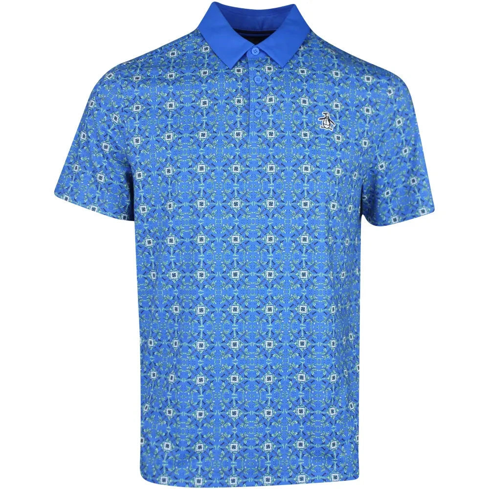 Penguin Cocktail Windowpane Golf Polo Shirt PENGUIN POLO SHIRTS Penguin