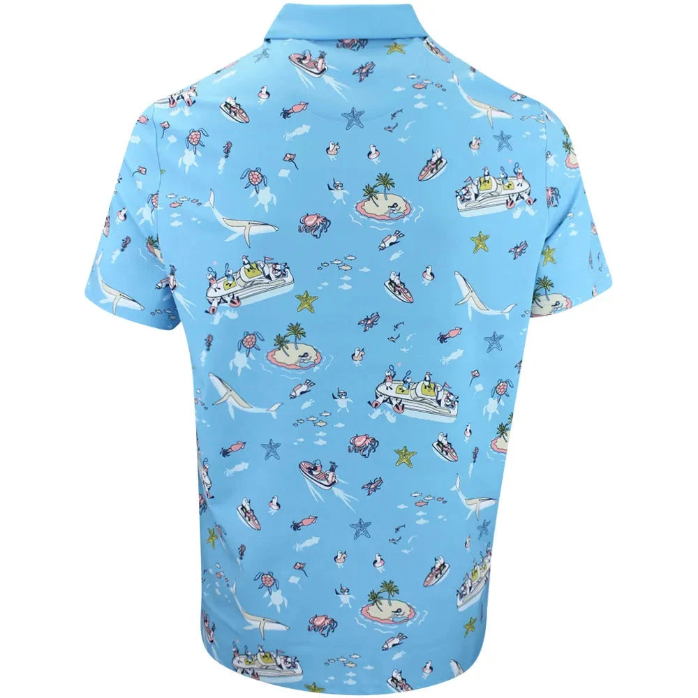 Penguin Pete In The Boat Golf Polo Shirt PENGUIN POLO SHIRTS Penguin
