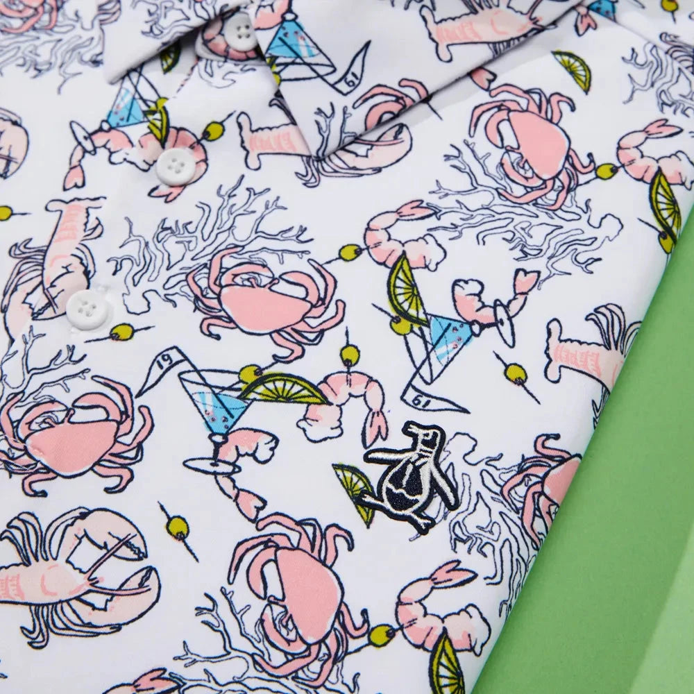 Penguin Pete In The Ocean Golf Polo Shirt PENGUIN POLO SHIRTS Penguin