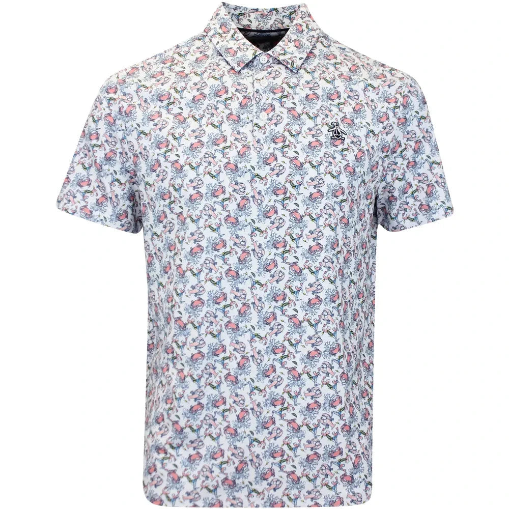 Penguin Pete In The Ocean Golf Polo Shirt PENGUIN POLO SHIRTS Penguin