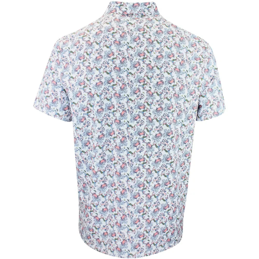 Penguin Pete In The Ocean Golf Polo Shirt PENGUIN POLO SHIRTS Penguin