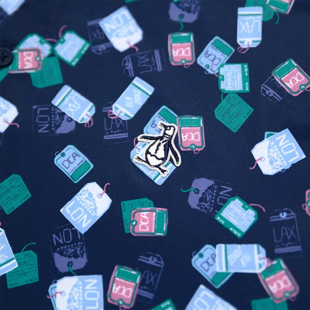 Penguin Travel Tag Golf Polo Shirt PENGUIN POLO SHIRTS Penguin