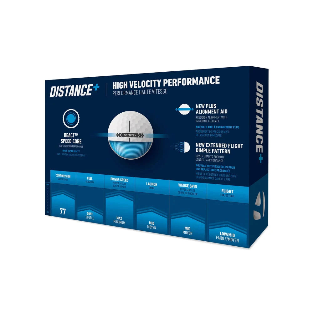 TaylorMade Distance Plus White Golf Balls 12Pk TAYLORMADE BALLS TaylorMade