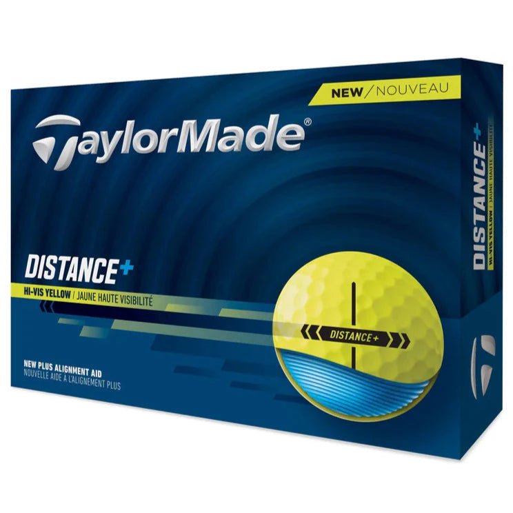TaylorMade Distance Plus Yellow Golf Balls 12Pk TAYLORMADE BALLS TaylorMade