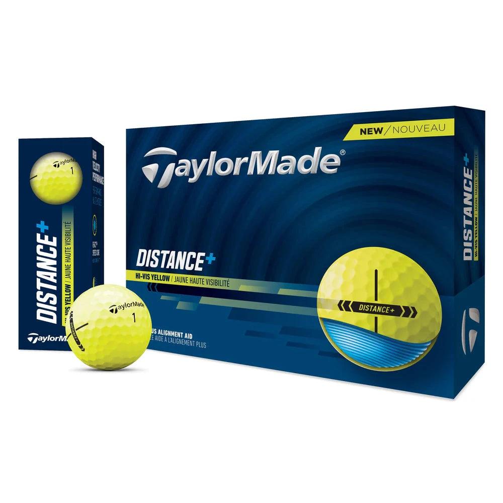 TaylorMade Distance Plus Yellow Golf Balls 12Pk TAYLORMADE BALLS TaylorMade