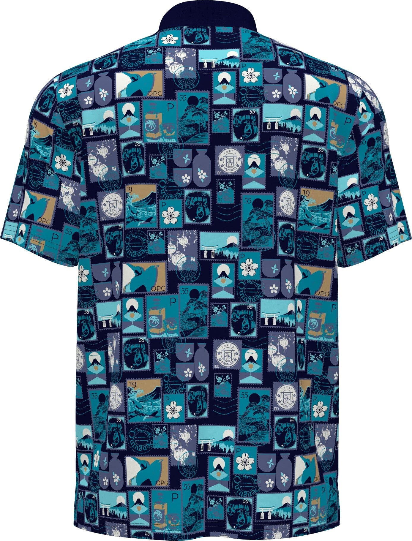 Penguin Pete's Stamp Roadmap Golf Polo Shirt PENGUIN POLO SHIRTS Penguin