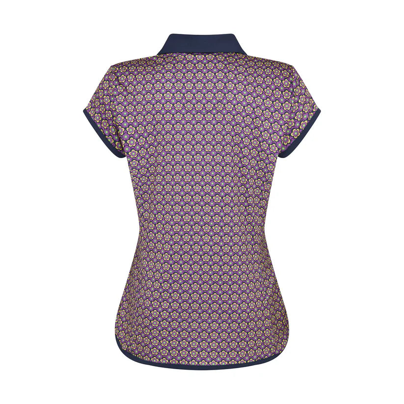 Penguin Cap Sleeve Printed Golf Polo Shirt PENGUIN LADIES POLOS Penguin