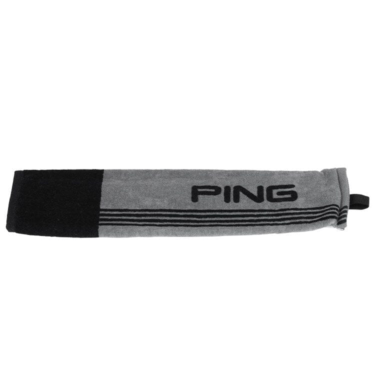 Ping Tri-Fold Golf Towel Grey & Black PING TOWELS Galaxy Golf