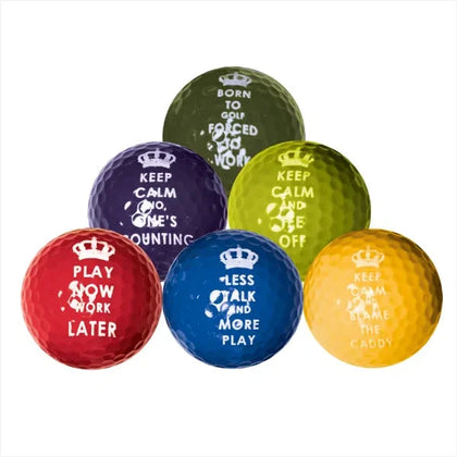 Longridge Keep Calm Golf Balls - 6Pk BALLS JS Golf 