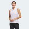 adidas Ultimate365 Printed Ottoman Sleeveless Golf Polo Shirt ADIDAS LADIES POLOS adidas 