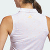 adidas Ultimate365 Printed Ottoman Sleeveless Golf Polo Shirt ADIDAS LADIES POLOS adidas 