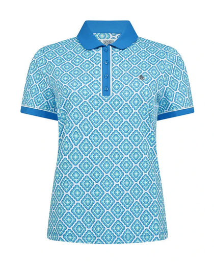 Penguin Cap Sleeve Printed Golf Polo Shirt PENGUIN LADIES POLOS Penguin 