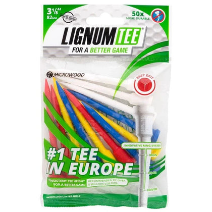 Lignum Microwood Golf Tees 3 1/8' Mixed Colour (12pk) LIGNUM TEES Lignum 
