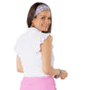 Swing Out Sister Raffia Ruffle Golf Polo Shirt SWING OUT SISTER LADIES POLO SHIRTS Swing Out Sister 