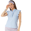 Swing Out Sister Raffia Ruffle Golf Polo Shirt SWING OUT SISTER LADIES POLO SHIRTS Swing Out Sister 