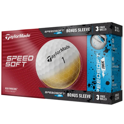 TaylorMade SpeedSoft White Golf Balls 12Pk + 3Pk Ink TAYLORMADE BALLS TaylorMade 