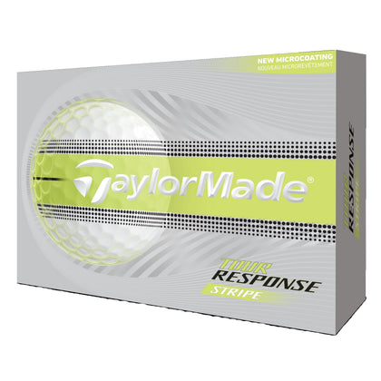 TaylorMade Tour Response Stripe Yellow Golf Balls 12Pk TAYLORMADE BALLS TaylorMade 
