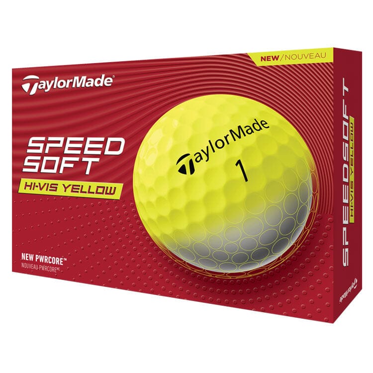 Pelotas de golf TaylorMade SpeedSoft amarillas, paquete de 12 BOLAS TAYLORMADE Taylormade