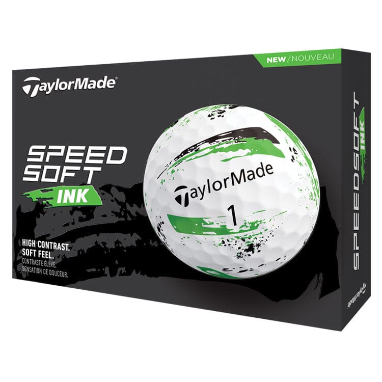 Pelotas de golf TaylorMade SpeedSoft Ink Green, paquete de 12 BOLAS TAYLORMADE Taylormade