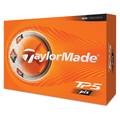 TaylorMade TP5 Pix White Golf Balls 12Pk TAYLORMADE BALLS TaylorMade 