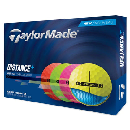 TaylorMade Distance Plus Multi-Colour Golf Balls 12Pk TAYLORMADE BALLS TaylorMade 