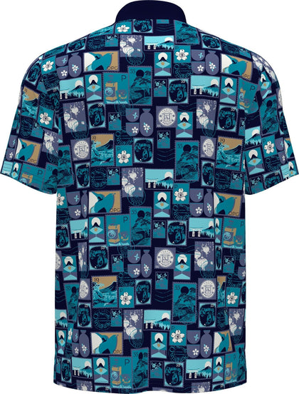 Penguin Pete's Stamp Roadmap Golf Polo Shirt PENGUIN POLO SHIRTS Penguin 