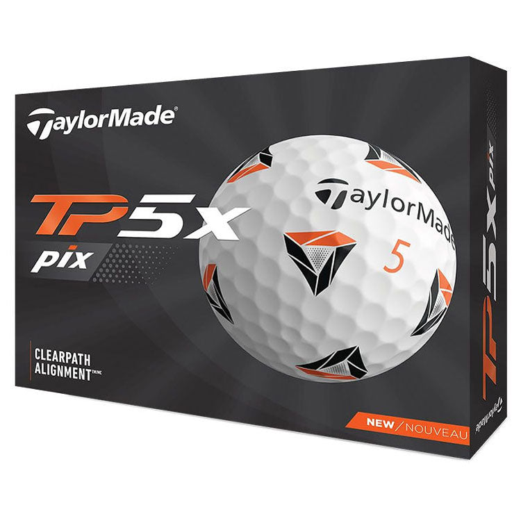 TaylorMade TP5x Pix White Pelotas de golf 12pk BOLAS TAYLORMADE TAYLORMADE