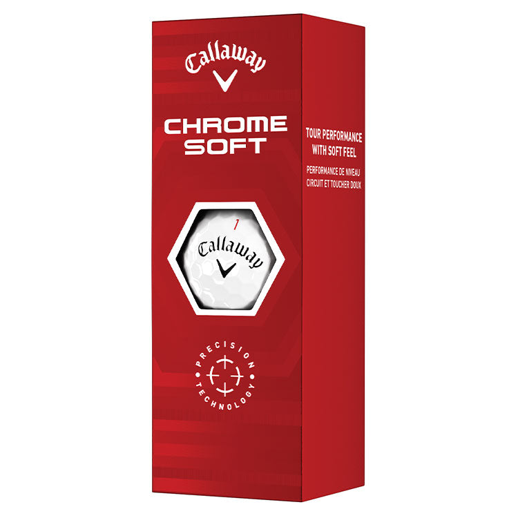 Bolas de golf Callaway Chrome Soft White, paquete de 12 BOLAS CALLAWAY CALLAWAY