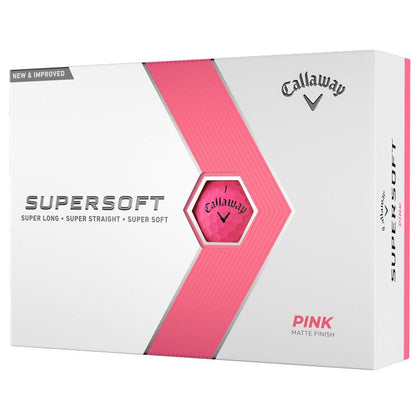 Callaway Supersoft Golf Balls Pink 12Pk CALLAWAY BALLS Galaxy Golf 