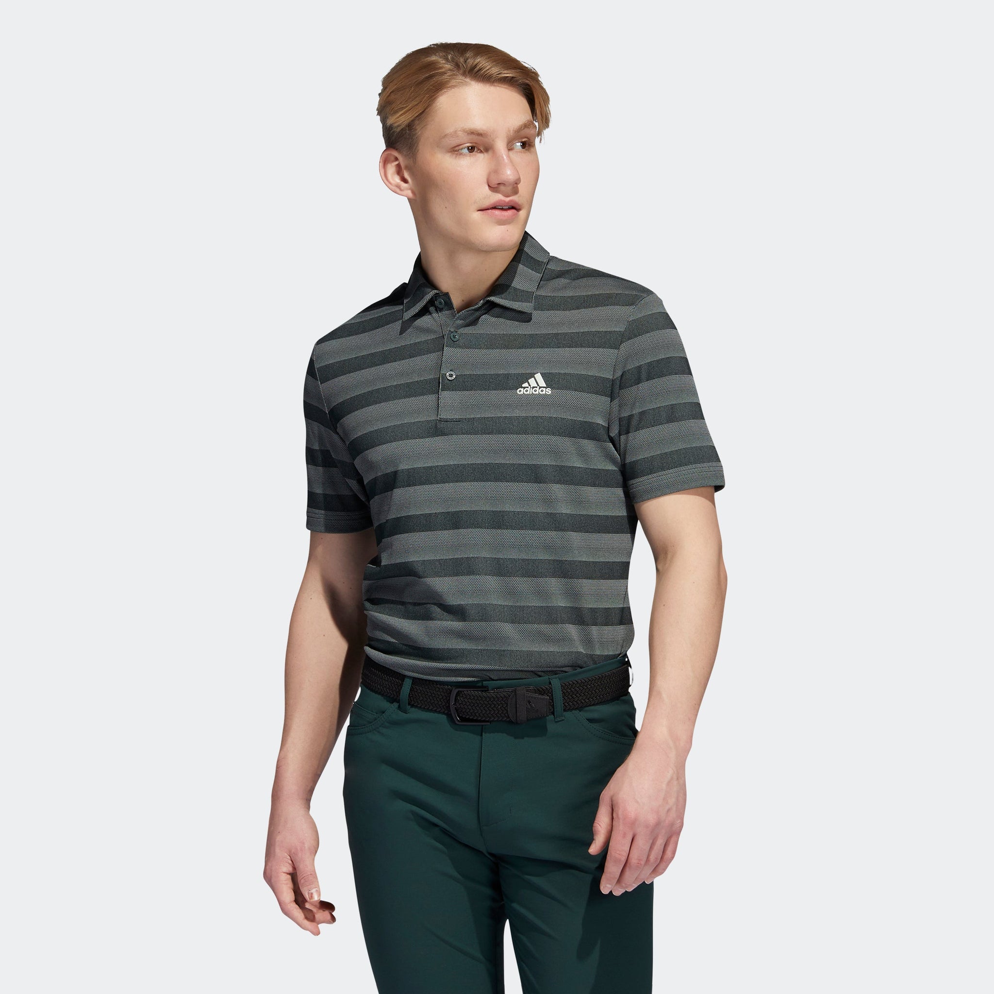 adidas Two Colour Stripe Primegreen Golf Polo Shirt ADIDAS MENS POLOS ADIDAS 